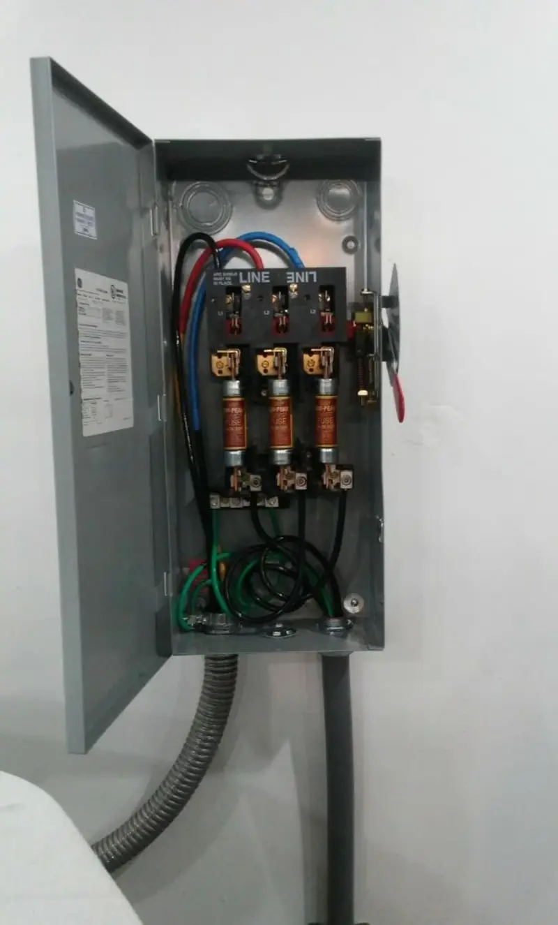 Three-phase disconnect switch installed for Smoke Detector Installation in Loughman